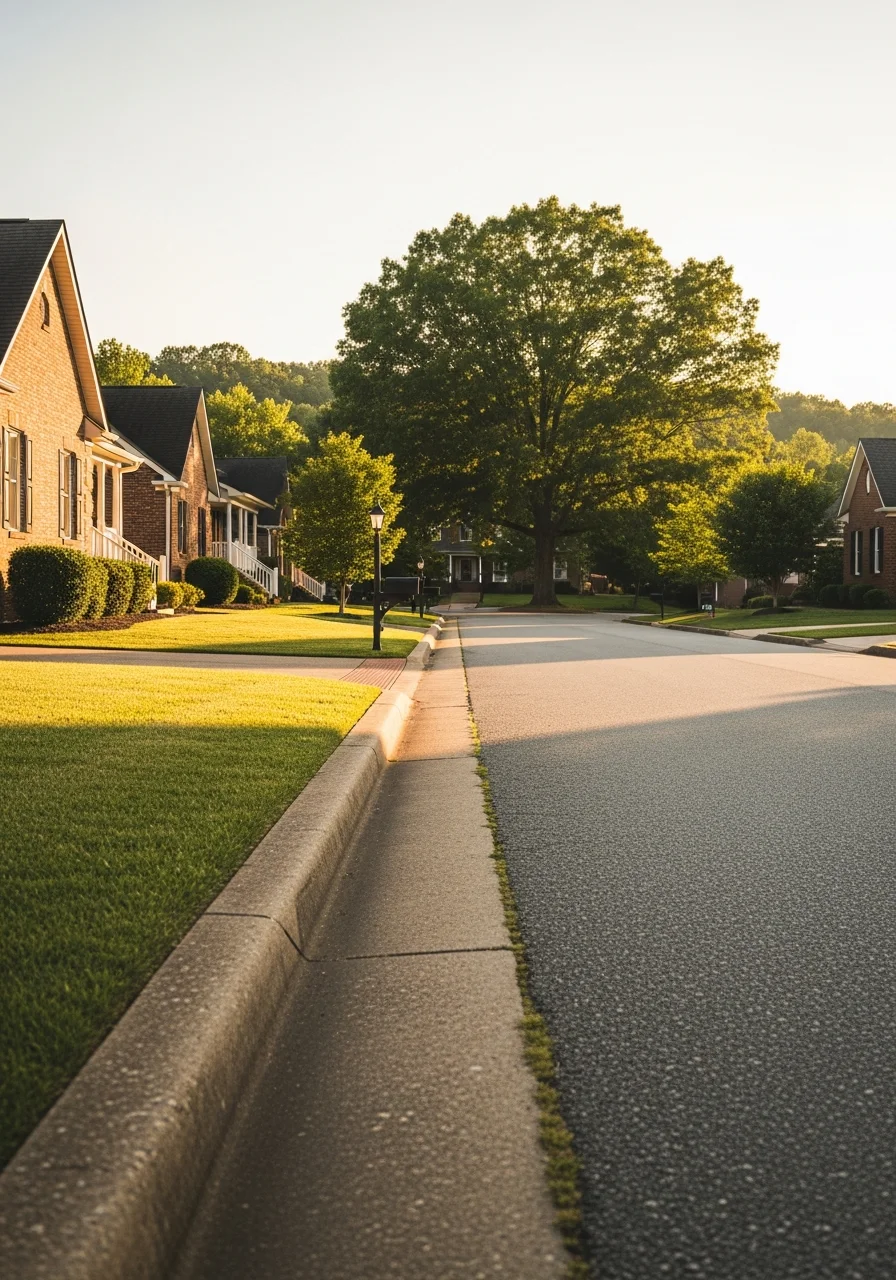 Modern residential neighborhood with well-maintained homes in Johnson City, Washington County.